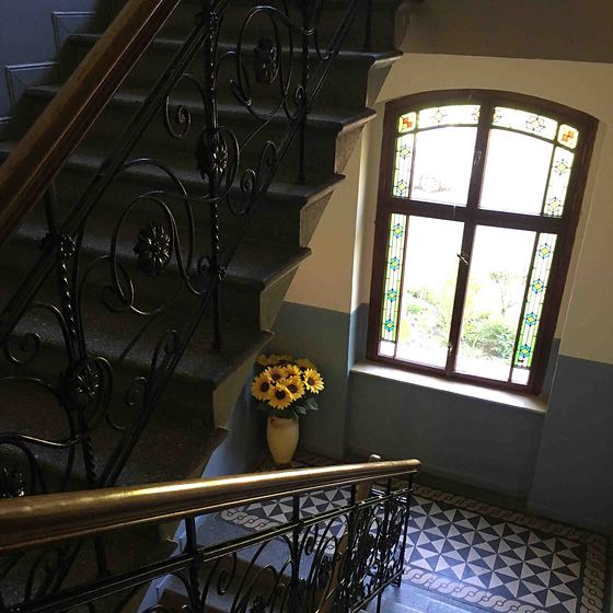 Treppenhaus des Wohnhauses in Halle