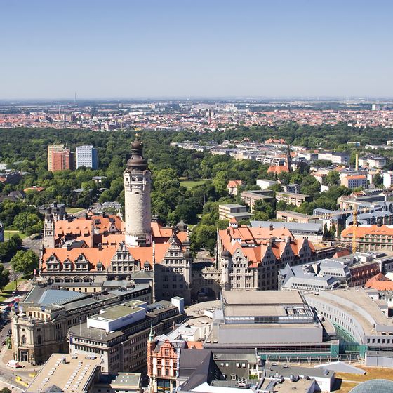 Blick über die Dächer von Leipzig